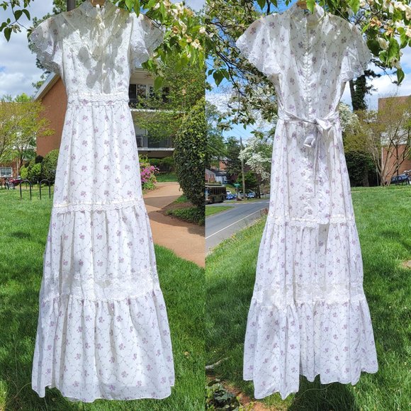 handmade vintage 70s summer dress - Picture 4 of 11